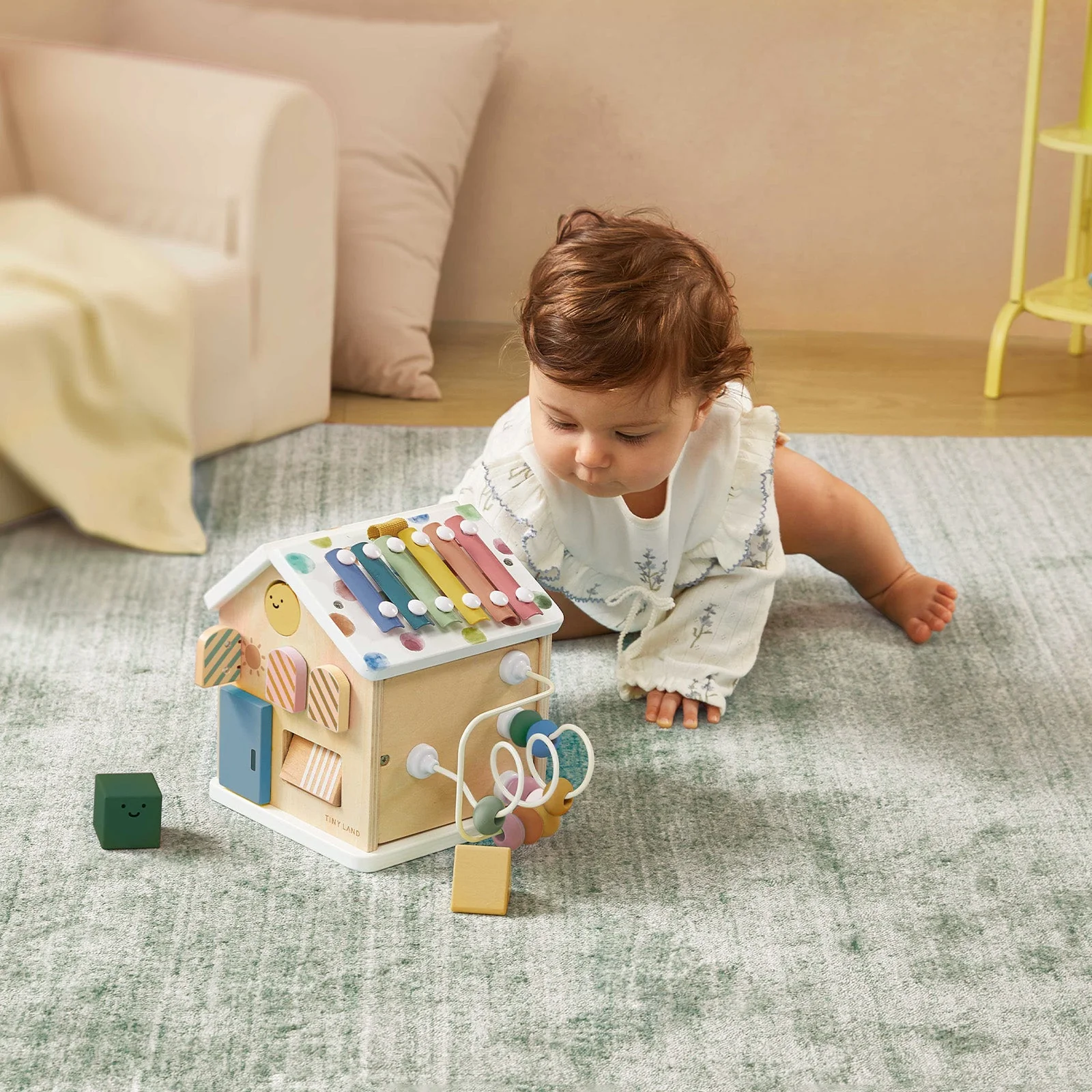 Tiny Land Cottage Activity Cube, Morandi - Image 6