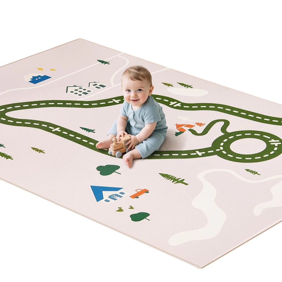 Tiny Land Double-Sided Baby Playmat, Forest Wonders