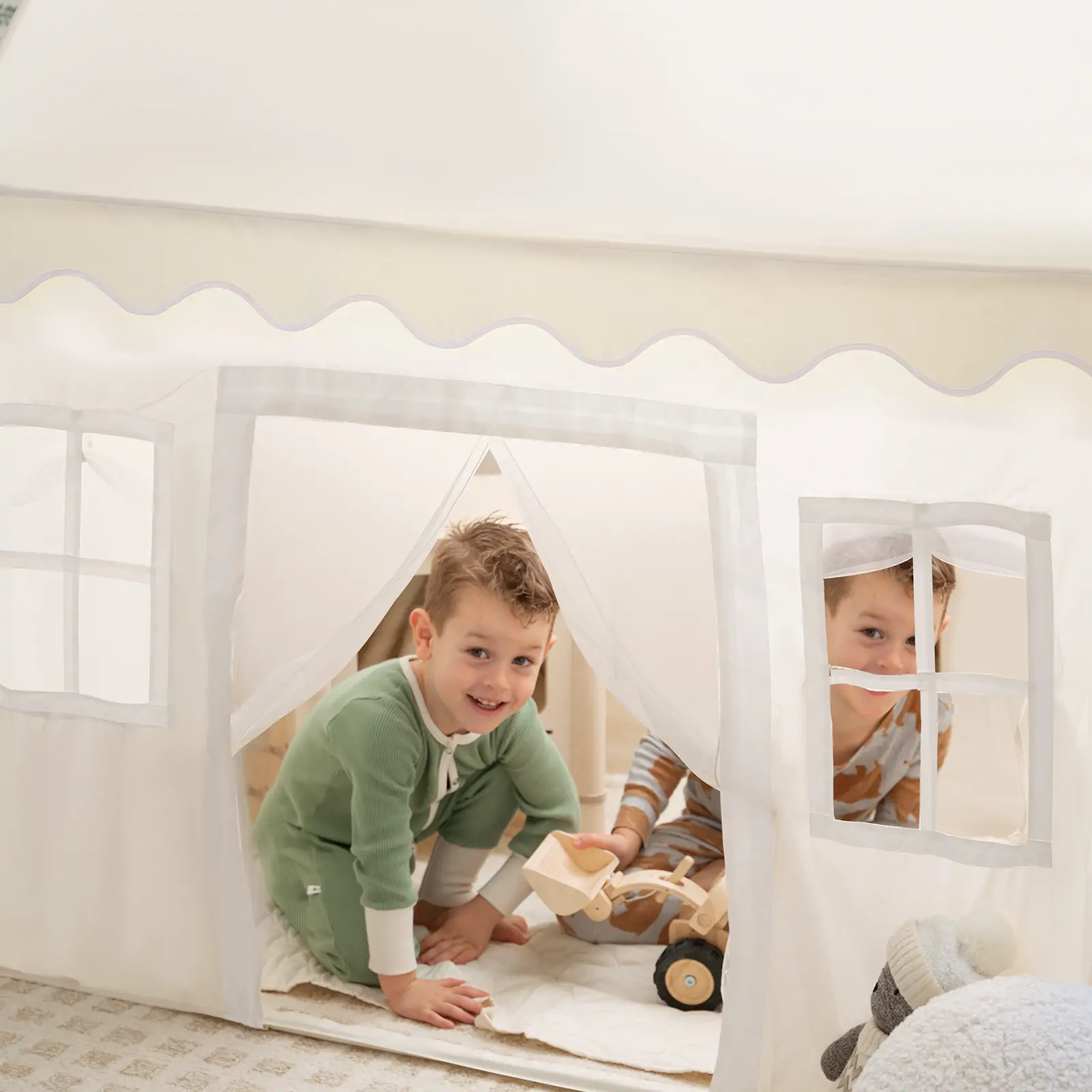 Tiny Land Playhouse Tent, Natural Cream - Image 5