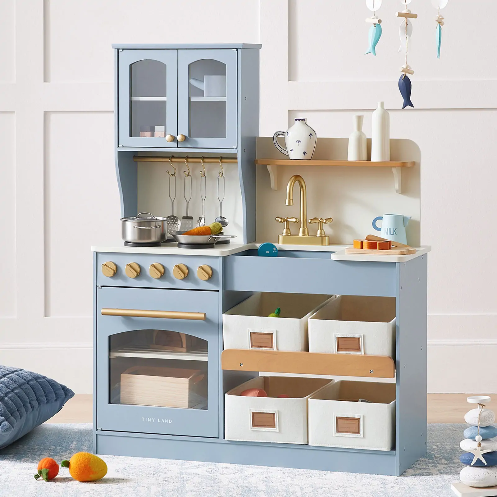 Tiny Land Serenity Wooden Kitchen, Blue