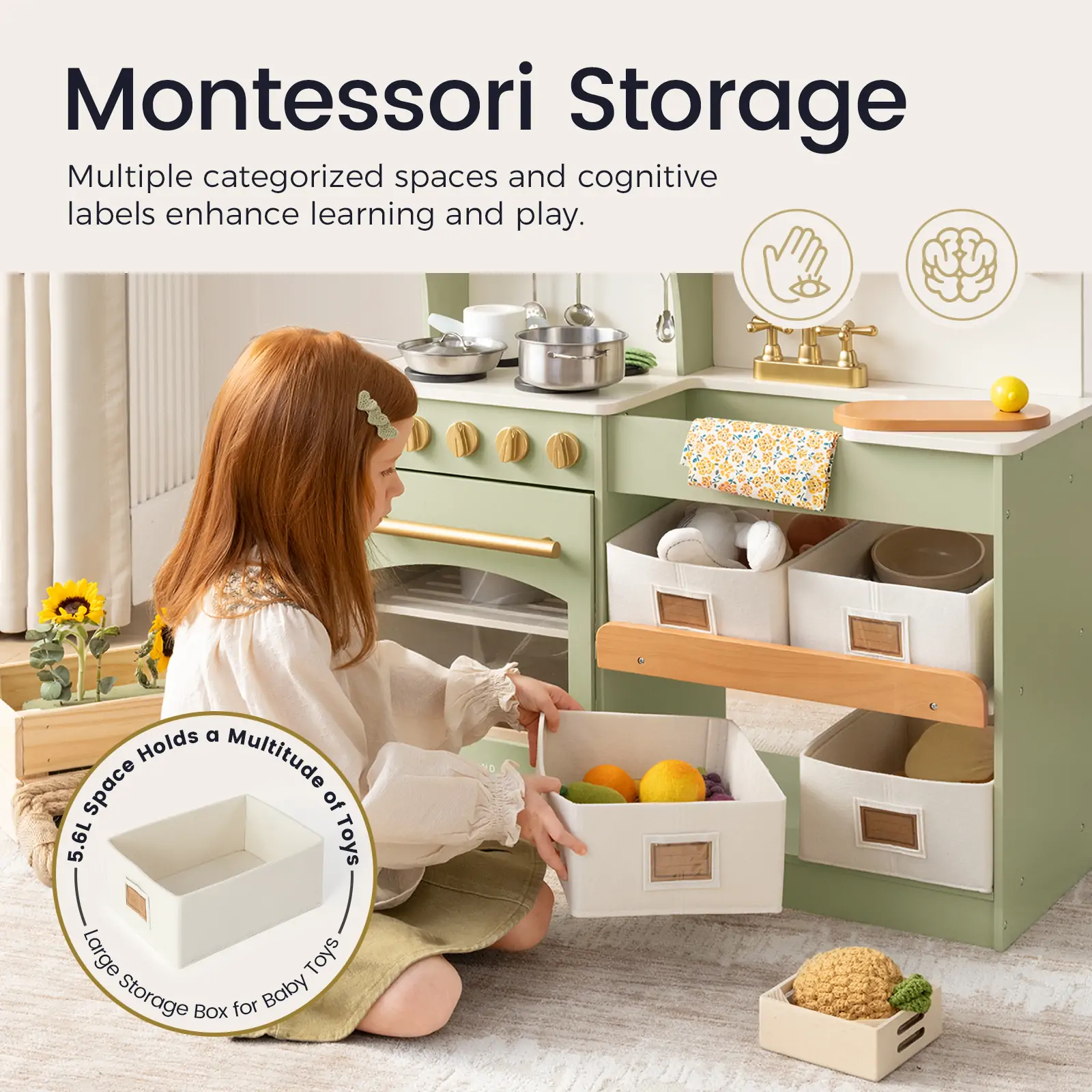 Tiny Land Serenity Wooden Kitchen, Green - Image 5
