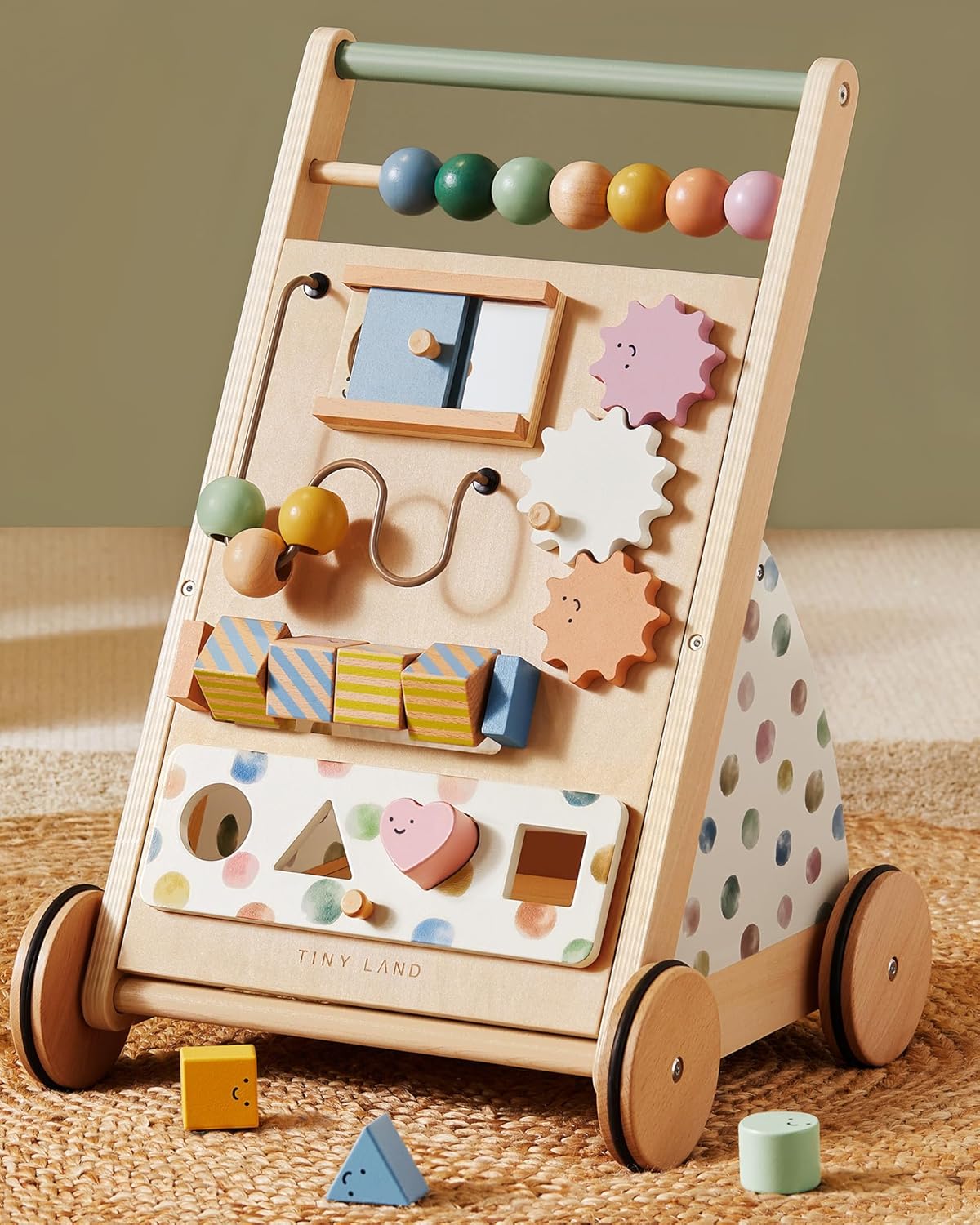 Tiny Land Push Baby Walker, Morandi