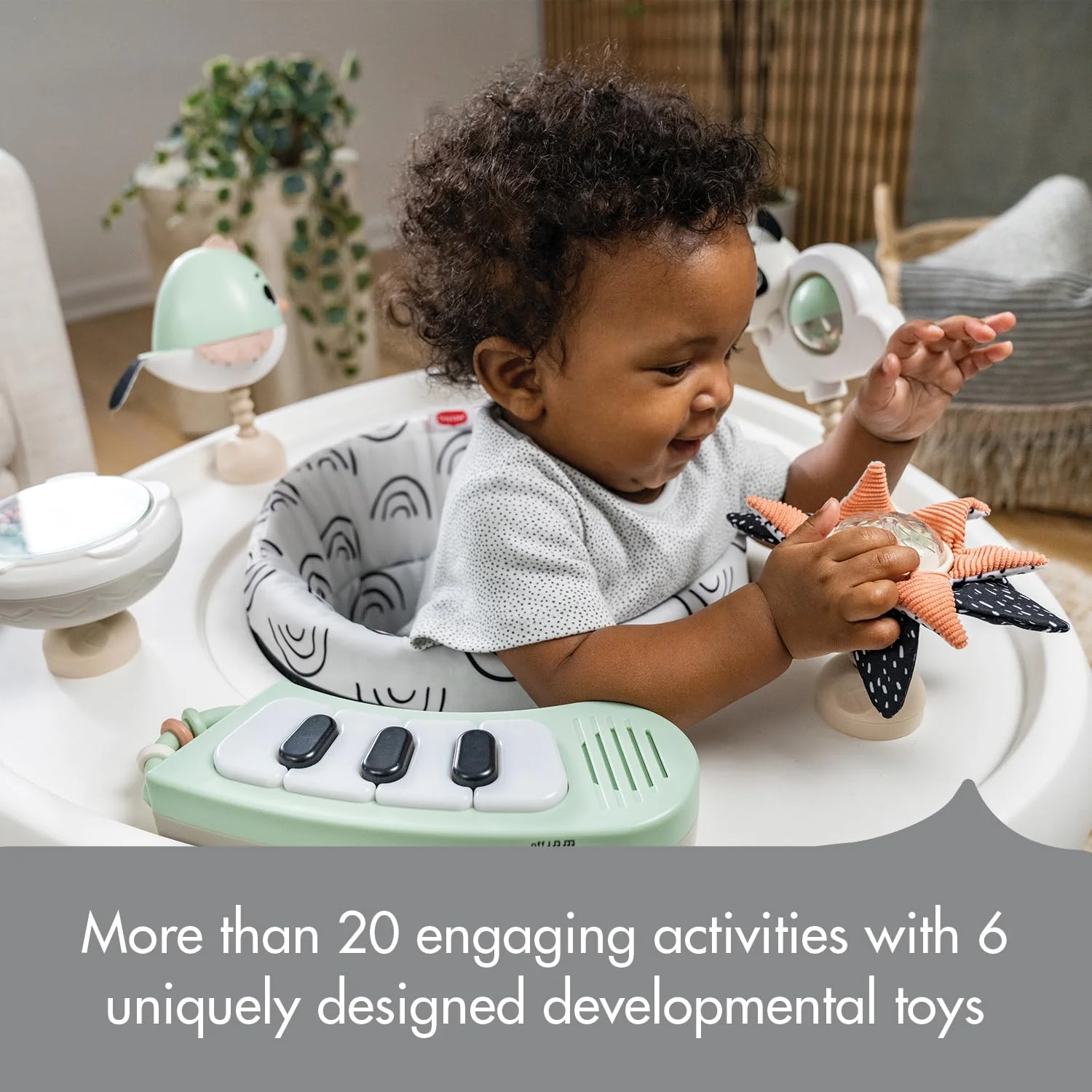 Tiny Love 5-in-1 Stationary Activity Center, Black & White - Image 3