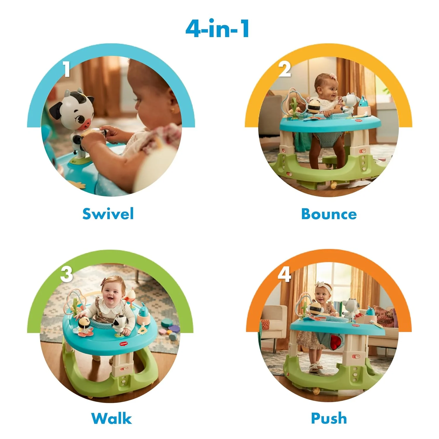 Tiny Love Here I Grow 4-in-1 Baby Walker And Activity Center, Tiny Farmland - Image 2