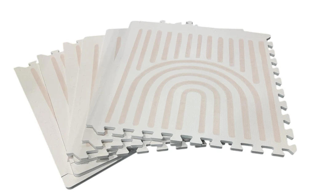 Toddlekind Haven Playmat, 4x6, Linear, Linen