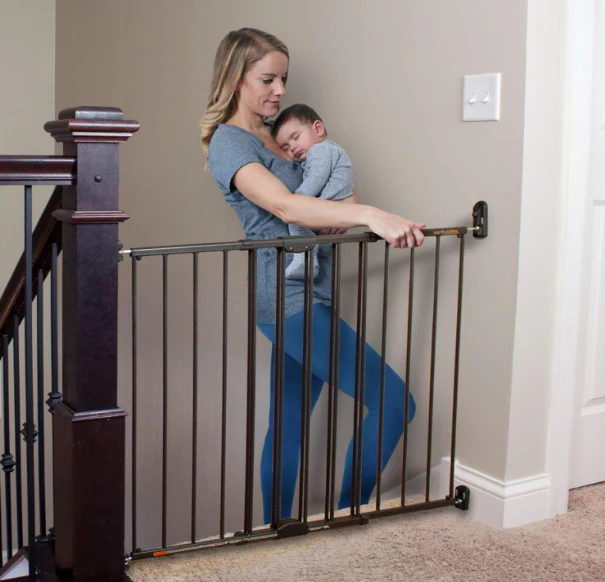 Toddleroo By North States Easy Swing & Lock Baby Gate, 31" Tall, Matte Bronze, Series 2