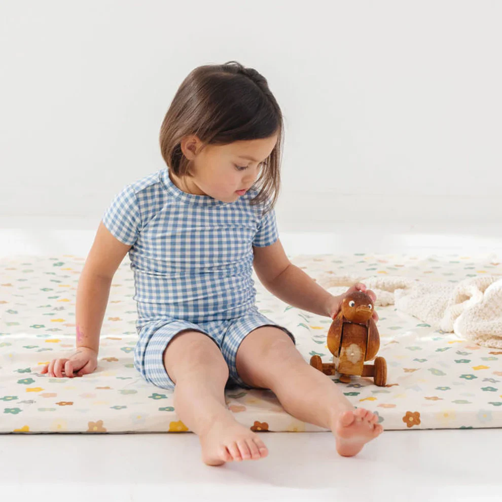 Toki Kids Epic Padded Play Mat 60" x 84", Playful Posies - Image 2