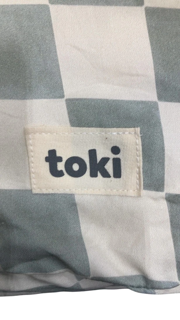 Toki Kids Mega Padded Play Mat 55" x 55", Checker  Matcha - Image 3