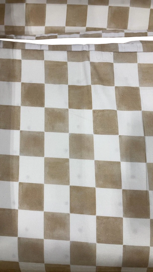 Toki Kids Mega Padded Play Mat 55" x 55", Checker Toffee - Image 2