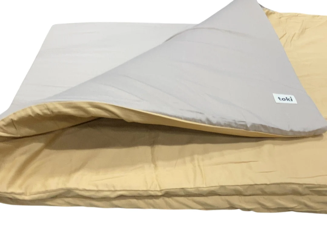 Toki Kids Mega Padded Play Mat 55" x 55", Cloud + Sandcastle - Image 2