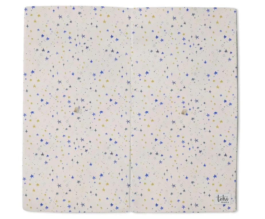 Toki Kids Mega Padded Play Mat 55" x 55", Imperfect Holiday Stars