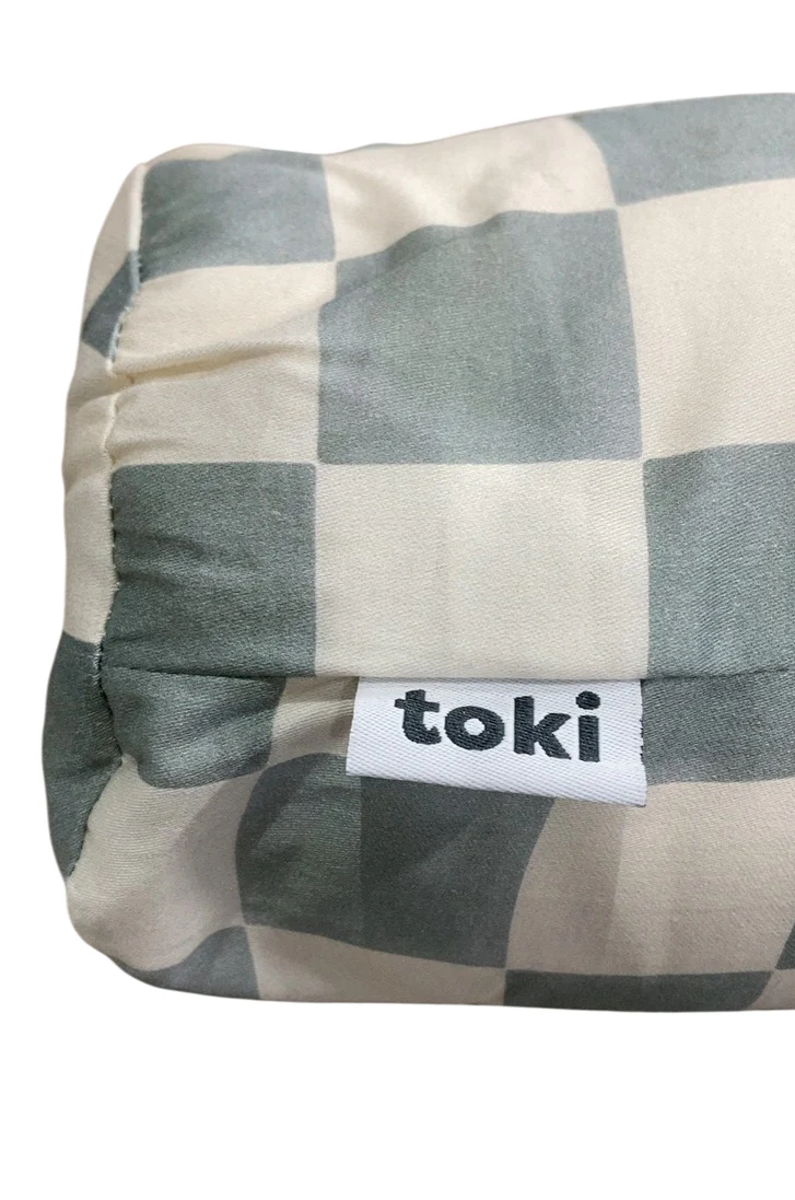 Toki Kids Multi-Use Support Pillow, Checker Matcha - Image 4