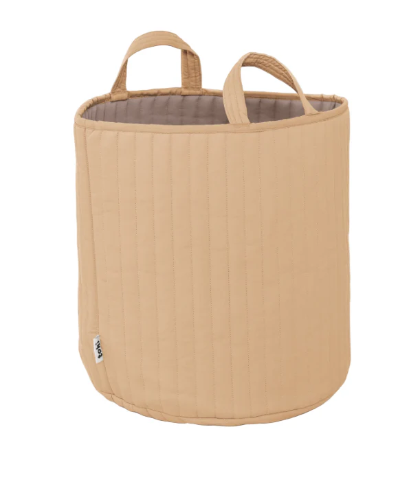 Toki Kids Organic Cotton Storage Basket, Sandcastle
