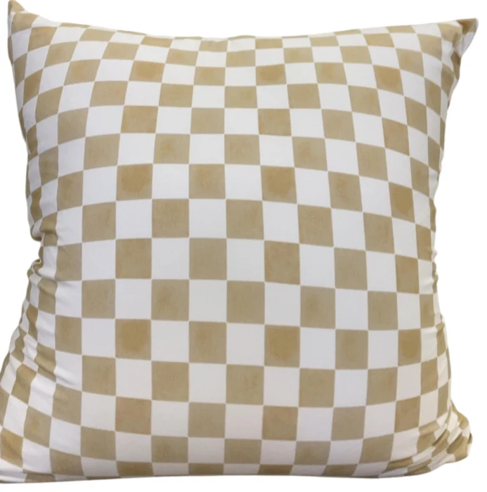 Toki Kids Square Bean Bag, Checker Toffee