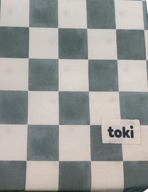 Toki Kids Standard Padded Play Mat 40" x 40", Checker Matcha - Image 5