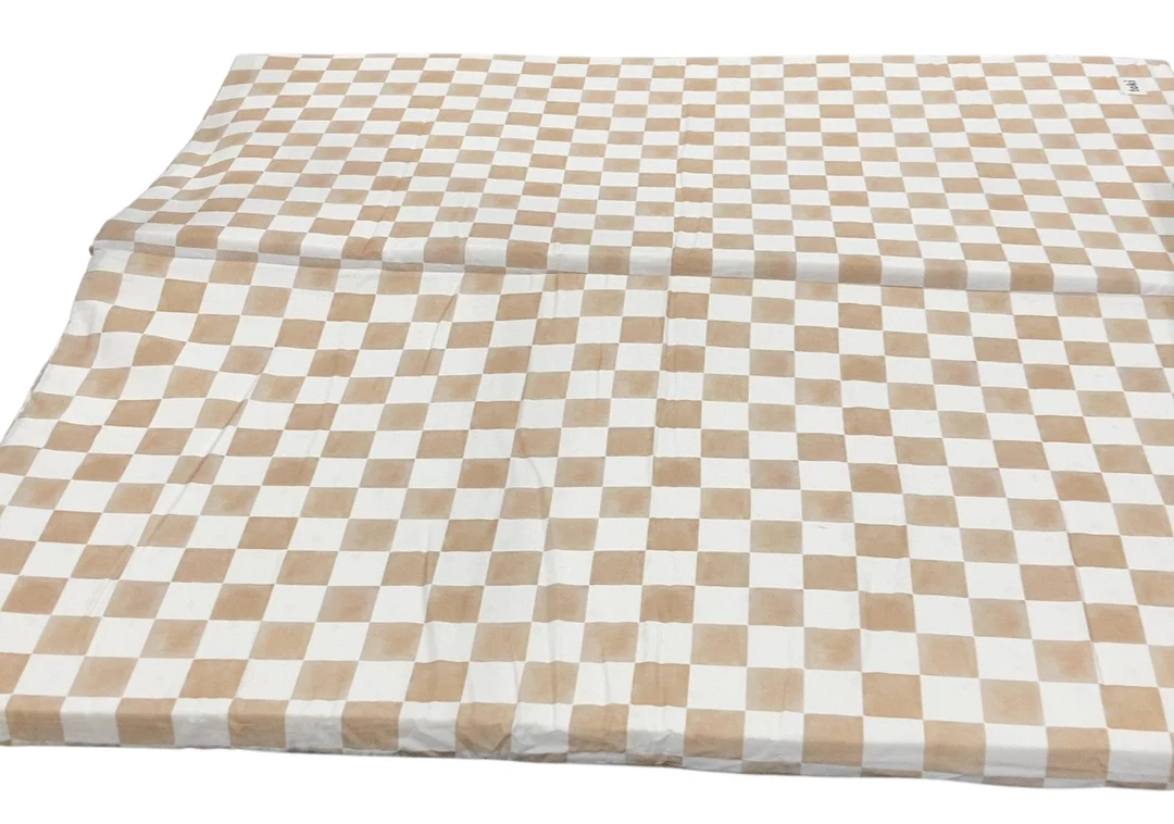 Toki Kids Standard Padded Play Mat 40" x 40", Checker Toffee - Image 2