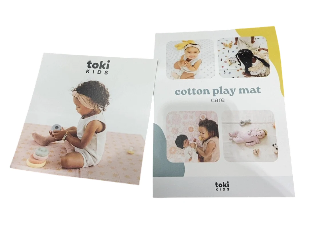 Toki Kids Standard Padded Play Mat 40" x 40", Checker Toffee - Image 3