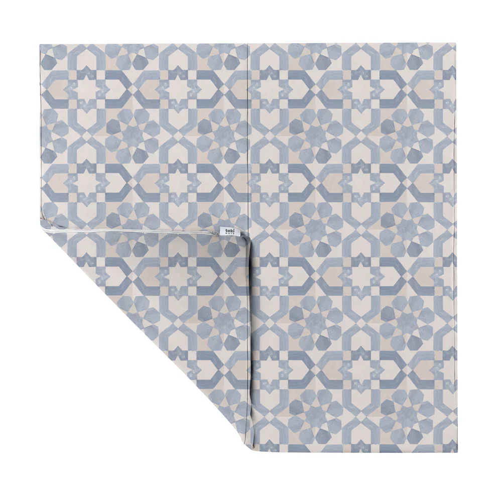 Toki Kids Vegan Leather Mat Mega, Blue Tile