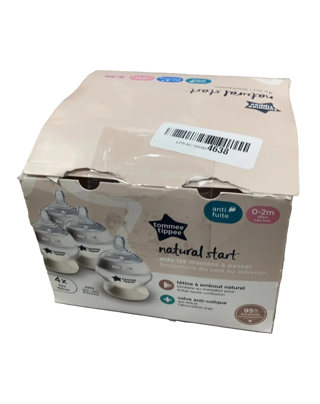 Tommee Tippee Natural Start Baby Bottle Set, 5 oz, Clear, Pack of 4 - Image 4