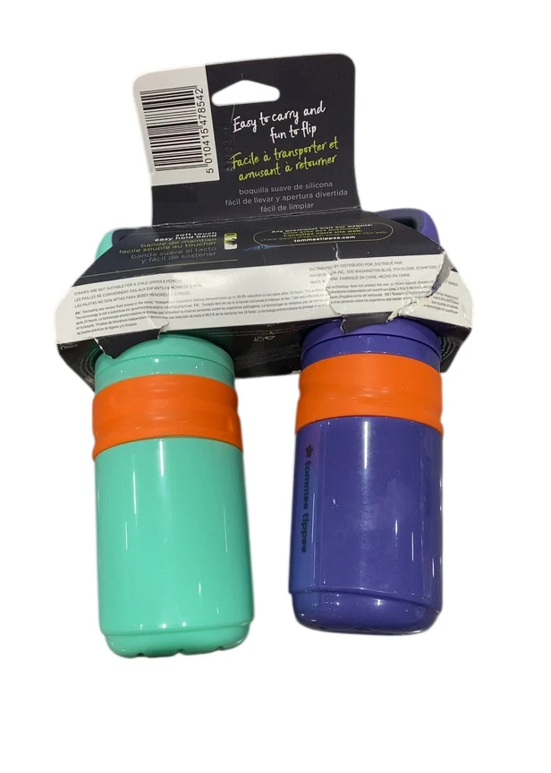 Tommee Tippee Superstar Insulated Water Bottle, 2 Pack, Purple Green - Image 3