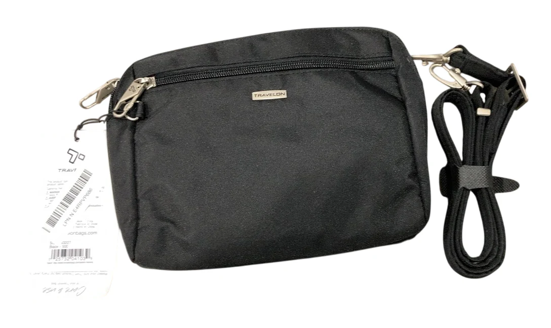 Travelon Anti-Theft Classic Convertible Crossbody and Waist Pack, Black