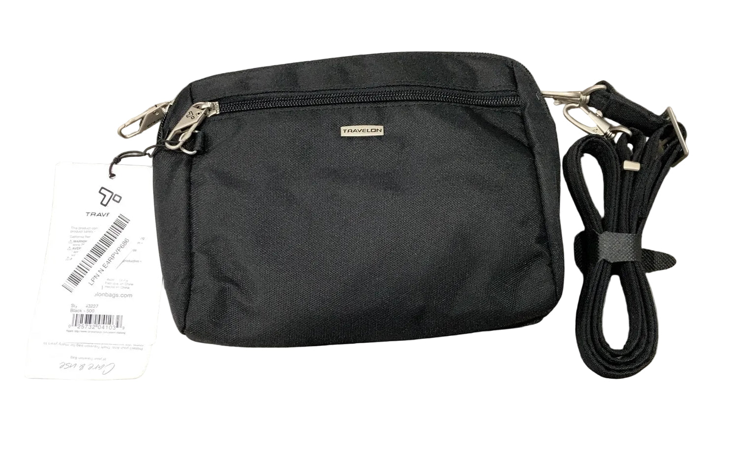 Travelon Anti-Theft Classic Convertible Crossbody and Waist Pack, Black - Image 3