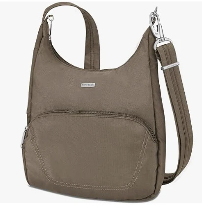 Travelon Anti-Theft Classic Essential Messenger Bag, Nutmeg