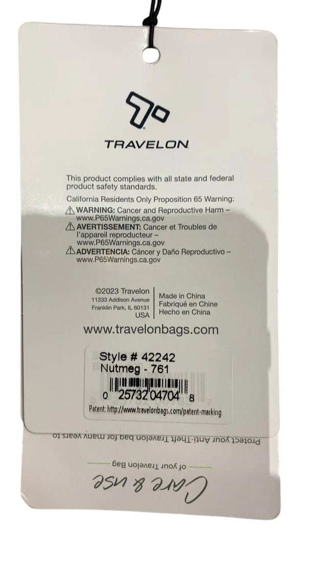 Travelon Anti-Theft Classic Essential Messenger Bag, Nutmeg - Image 3
