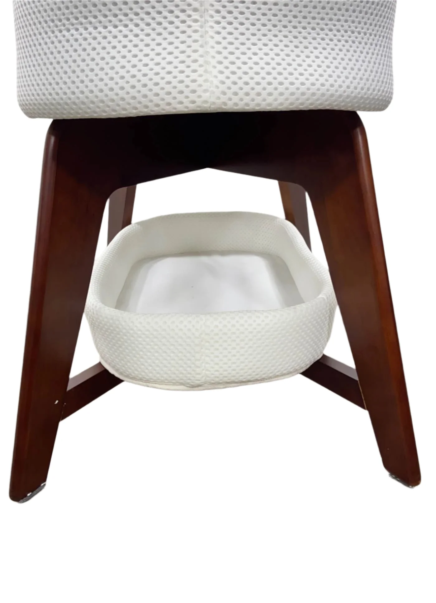 TruBliss Evi Smart Bassinet with Smart Technology, White with Walnut Base - Image 6