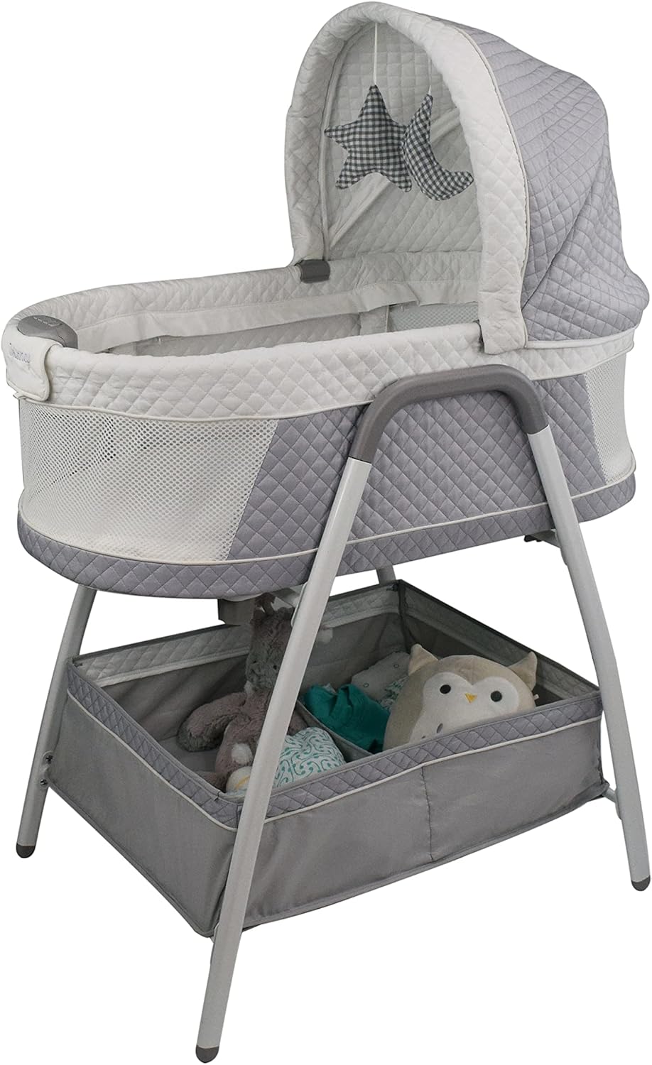 TruBliss Journey 2 in 1 Bassinet, Soft Grey