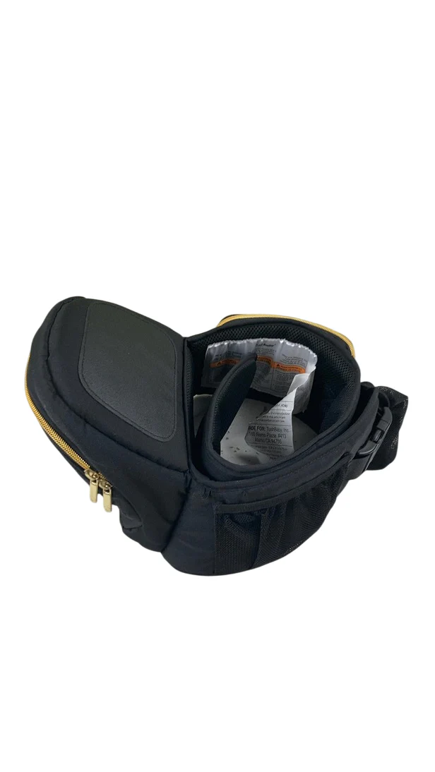TushBaby Hip Baby Carrier, Black/Gold - Image 4