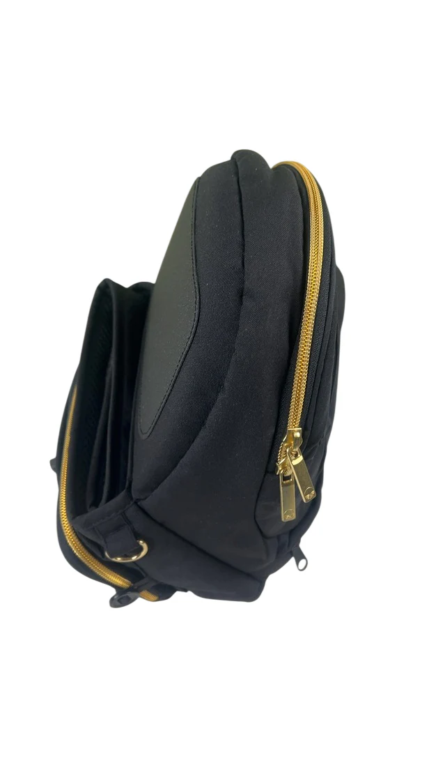 TushBaby Hip Baby Carrier, Black/Gold - Image 3