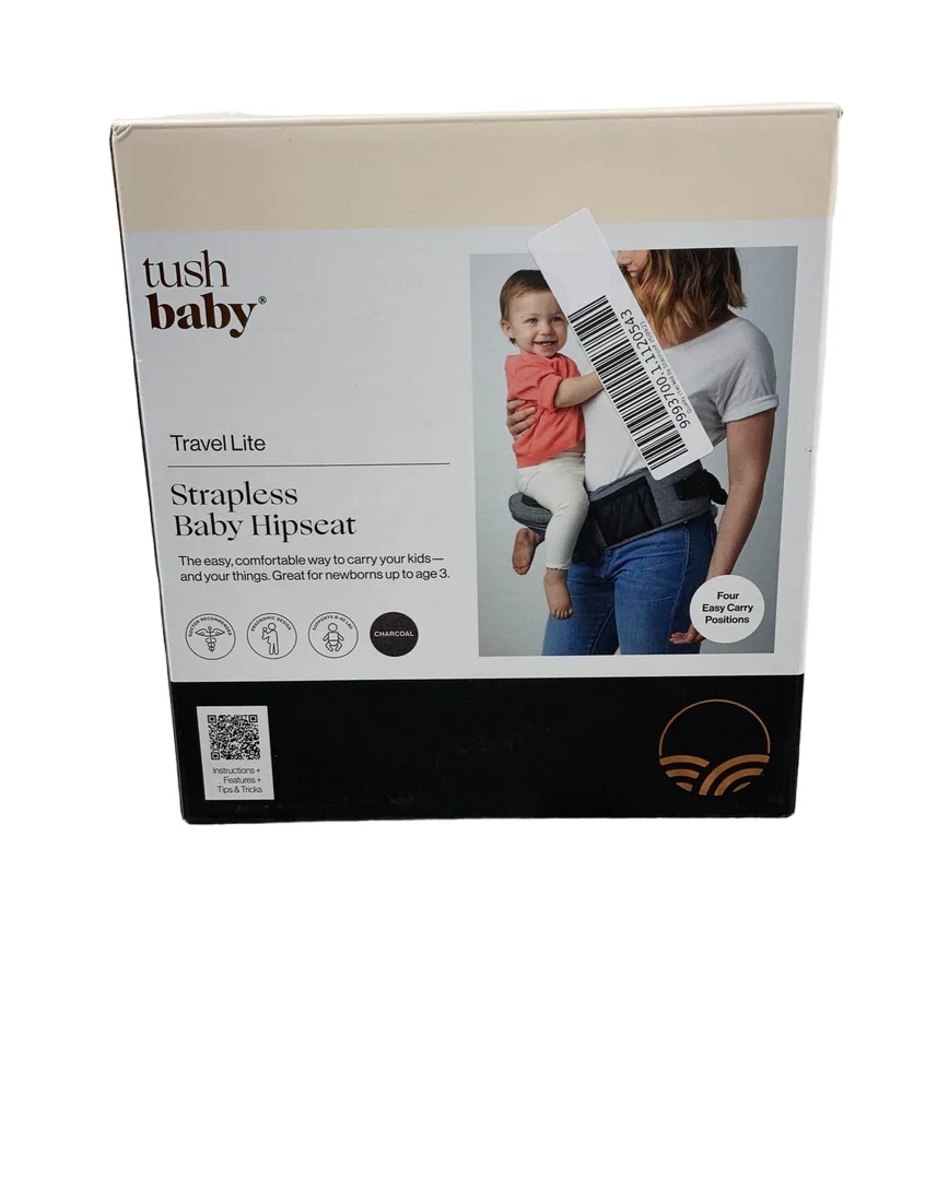 TushBaby Hip Baby Carrier, Charcoal - Image 2
