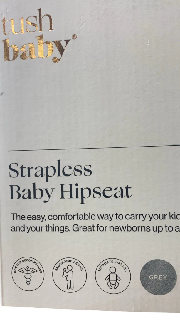 TushBaby Hip Baby Carrier, Grey - Image 4
