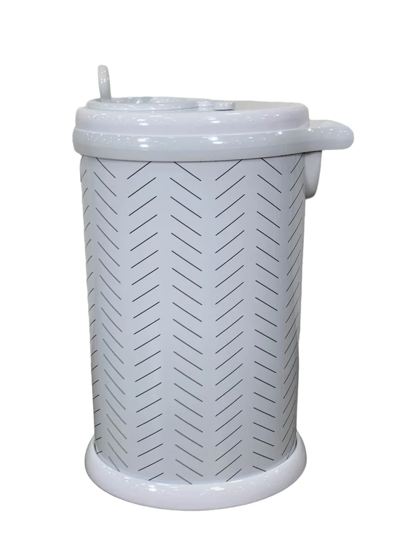 Ubbi Diaper Pail, Herringbone - Image 3