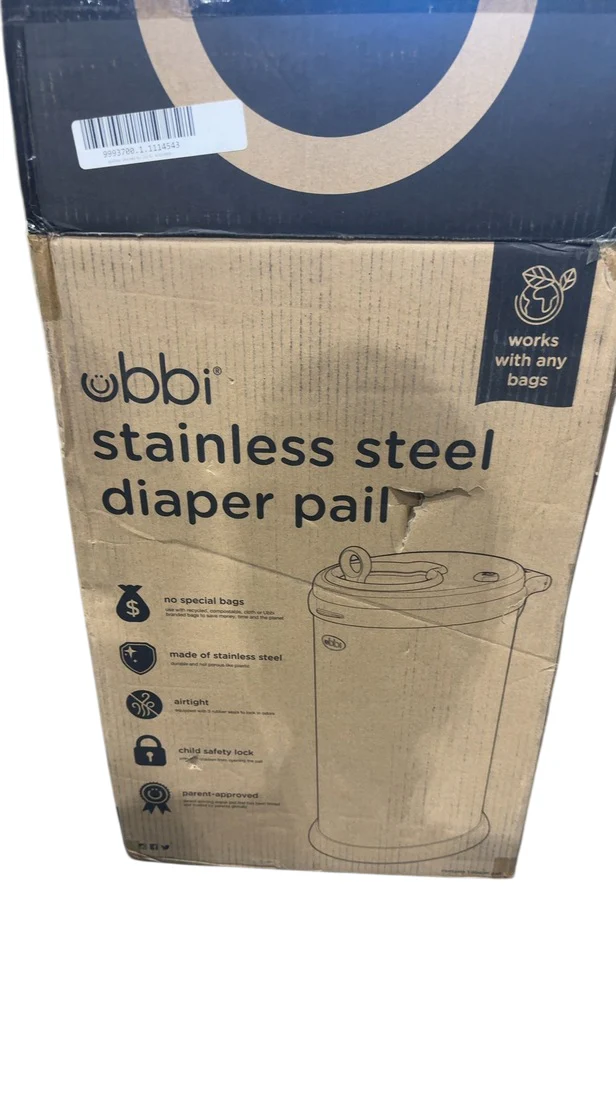 Ubbi Diaper Pail, Matte taupe - Image 4