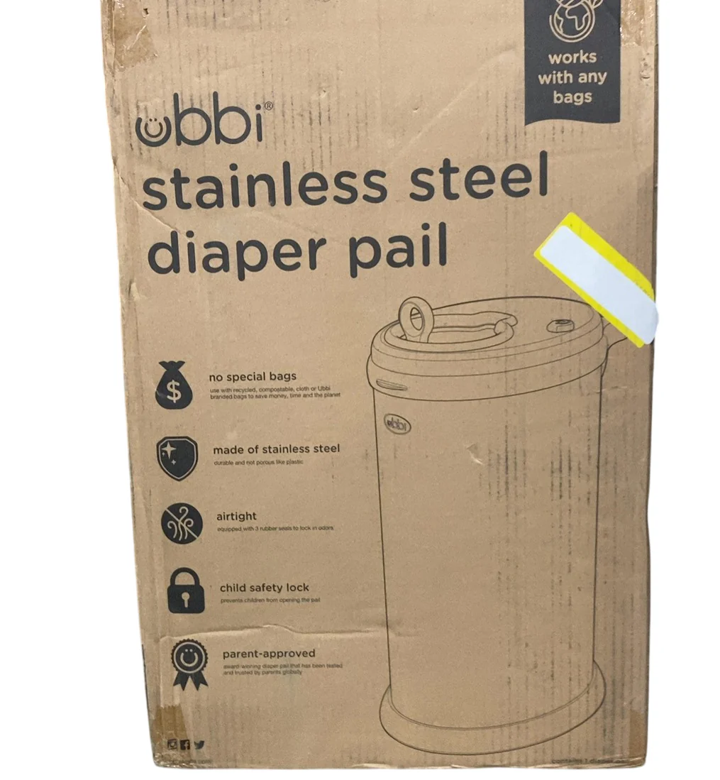 Ubbi Diaper Pail, Matte White - Image 2