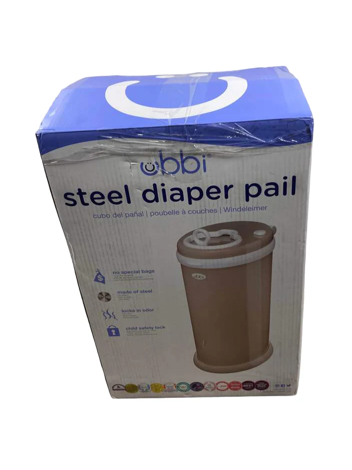 Ubbi Diaper Pail, Taupe - Image 3