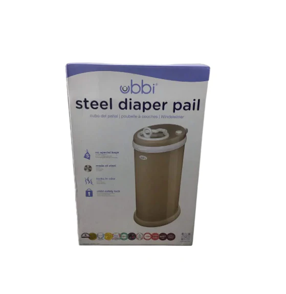 Ubbi Diaper Pail, Taupe - Image 3