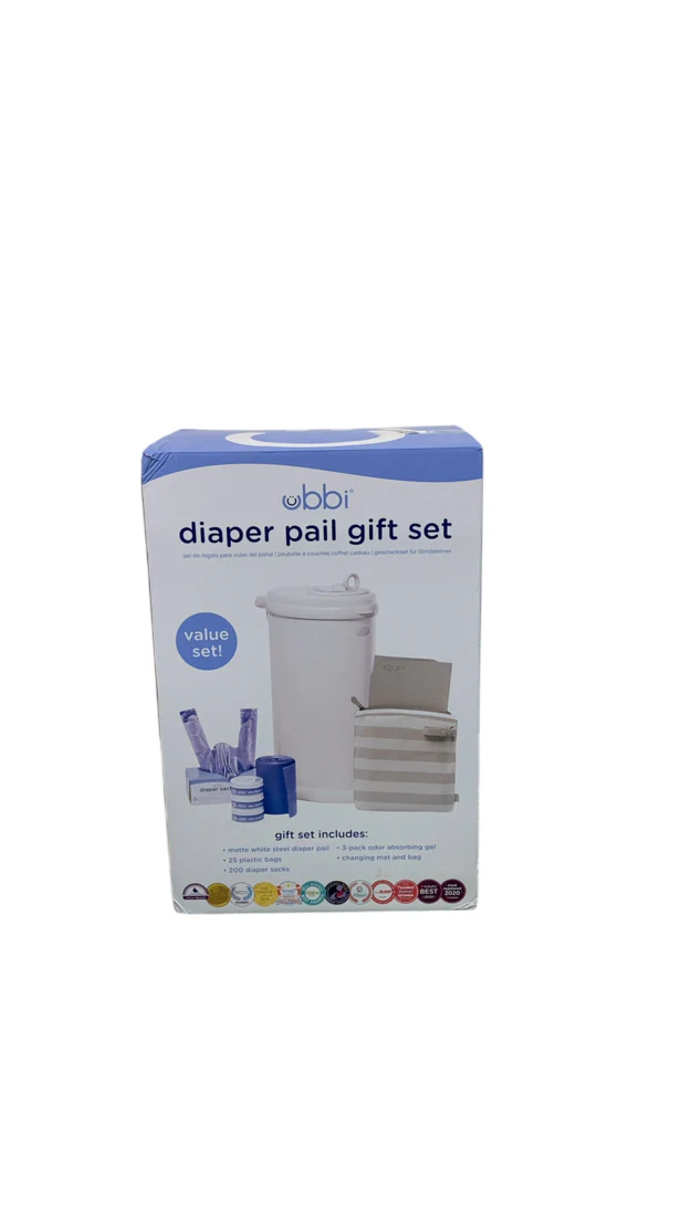 Ubbi Diaper Pail Value Gift Set, Matte White - Image 3