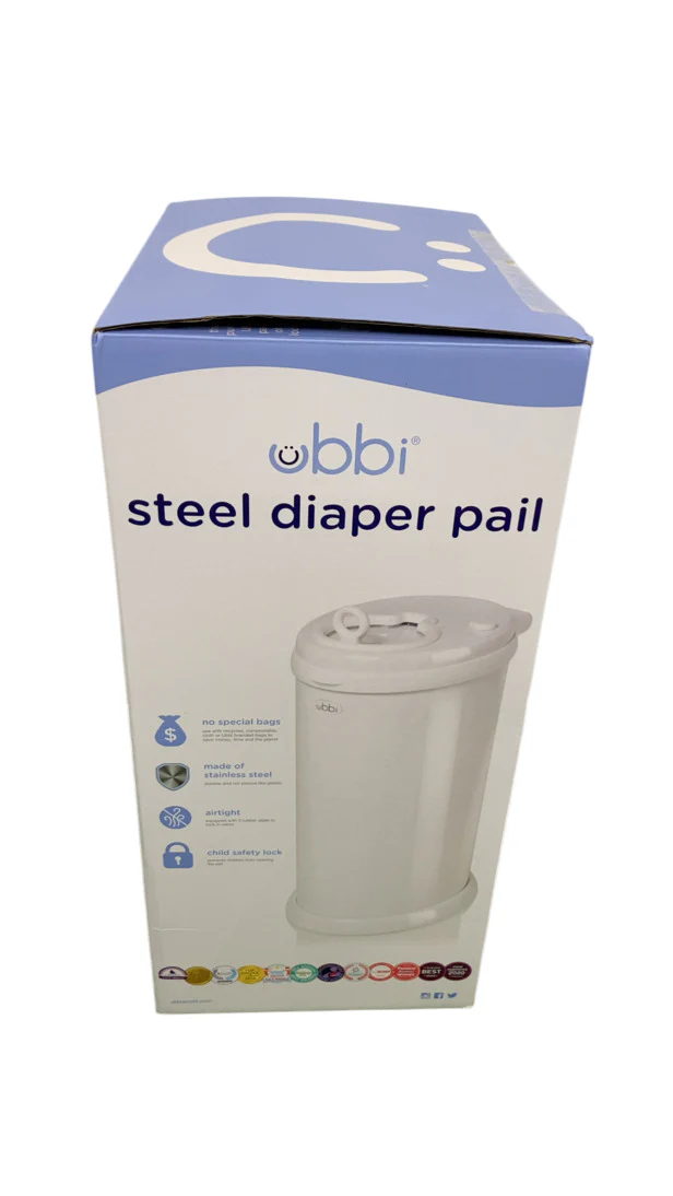 Ubbi Diaper Pail, White - Image 3