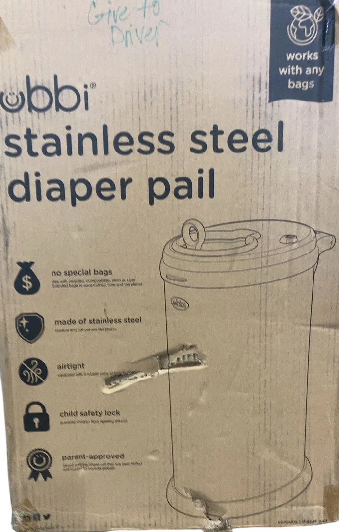 Ubbi Diaper Pail, White - Image 4