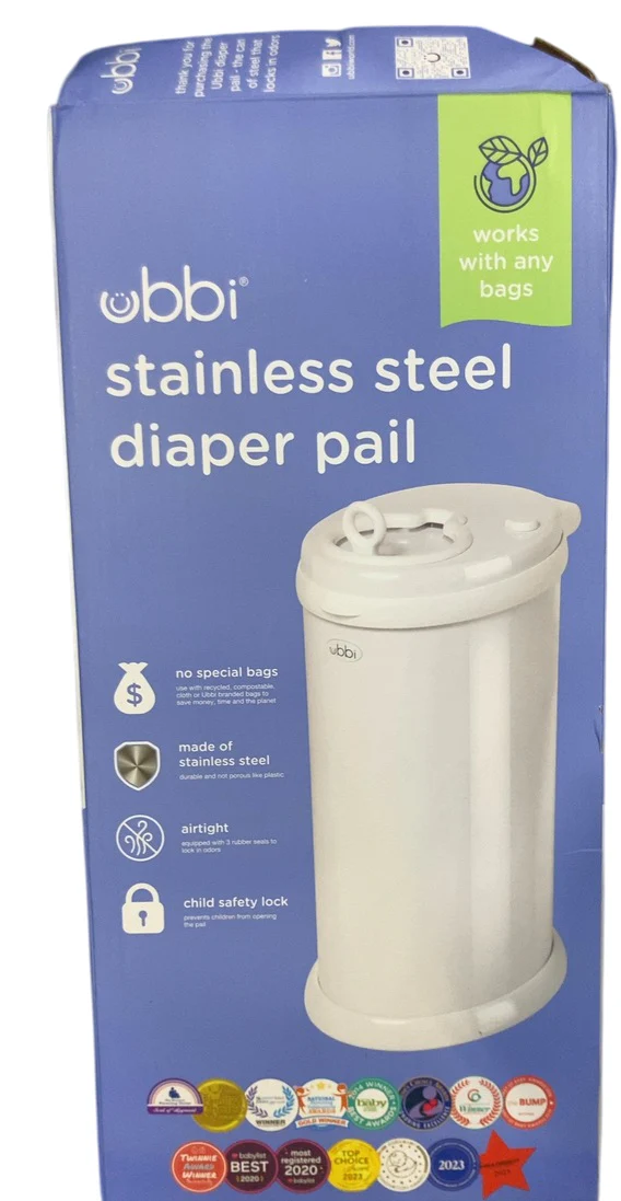 Ubbi Diaper Pail, White - Image 6