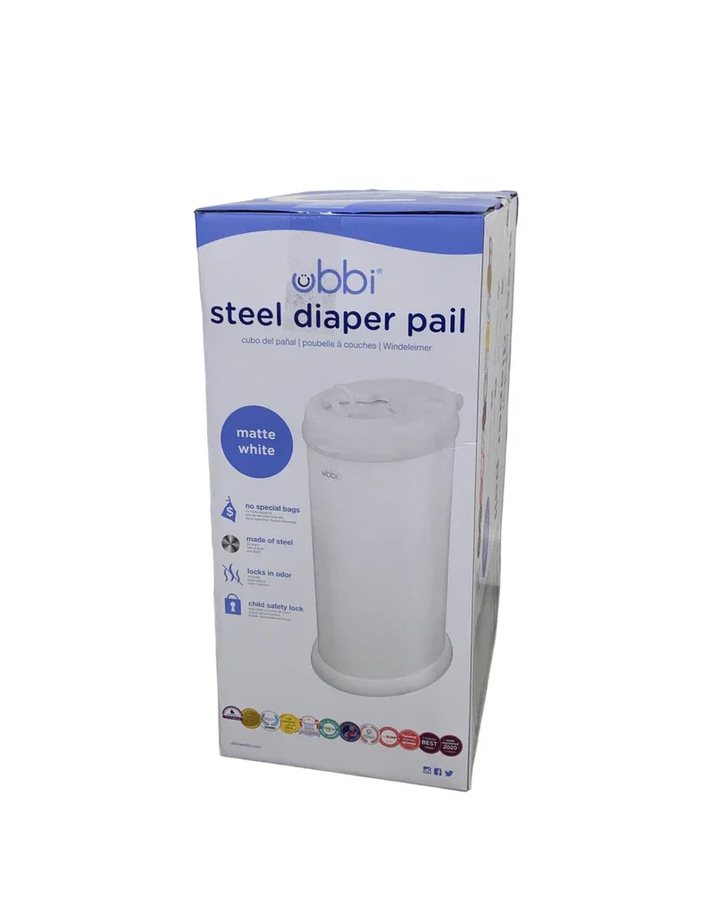 Ubbi Diaper Pail, White - Image 4
