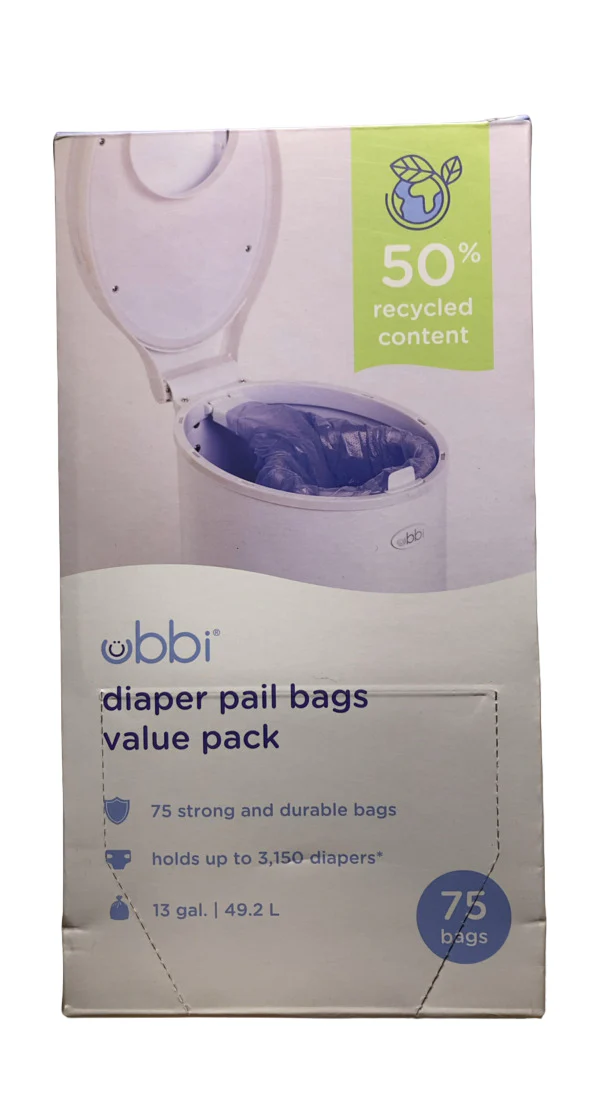Ubbi Plastic Diaper Pail Bags, 75 Count - Image 3