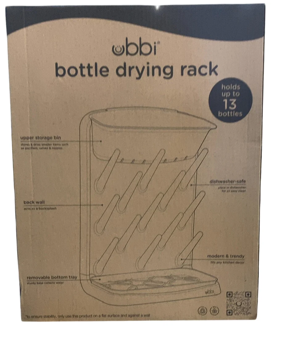 Ubbi Vertical Bottle Drying Rack, Taupe - Image 3