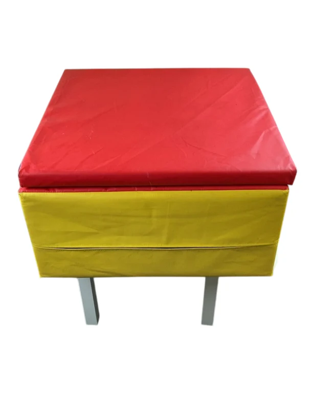 Folding Gym Mat, 64lx14w, Red,Blue,Yellow - Image 3