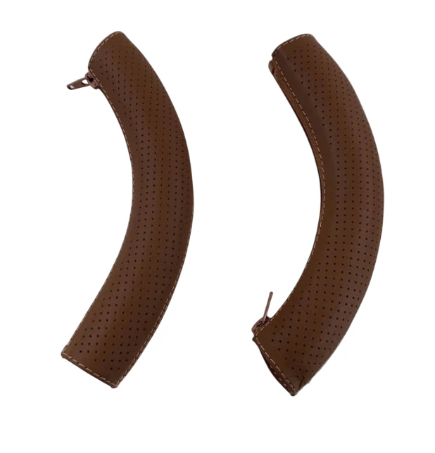 UPPAbaby 2015+ VISTA Leather Handlebar Covers, Saddle (Brown) - Image 2