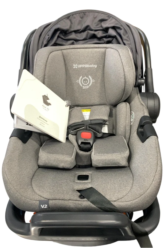 UPPAbaby Aria V2 Infant Car Seat, 2025, Greyson (Charcoal Mélange/Saddle Leather) - Image 5