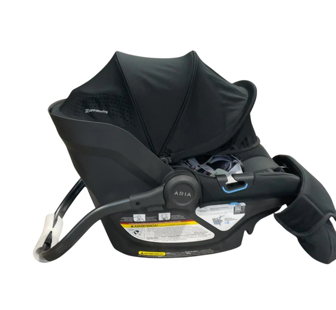 UPPAbaby Aria V2 Infant Car Seat, 2025, Jake (Charcoal/Black Leather) - Image 2